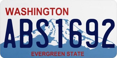 WA license plate ABS1692