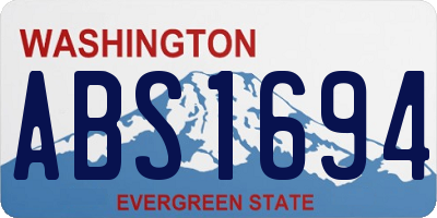 WA license plate ABS1694