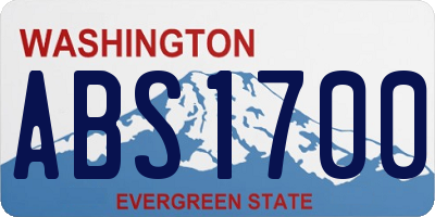 WA license plate ABS1700