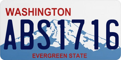 WA license plate ABS1716