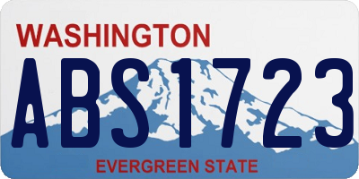 WA license plate ABS1723