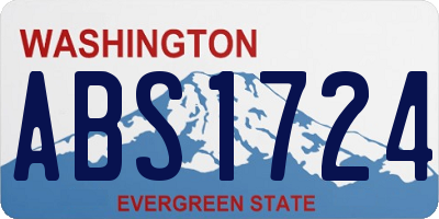 WA license plate ABS1724