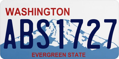 WA license plate ABS1727