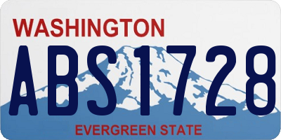 WA license plate ABS1728