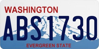 WA license plate ABS1730