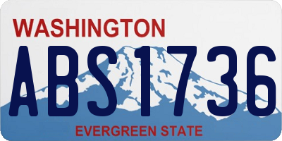 WA license plate ABS1736