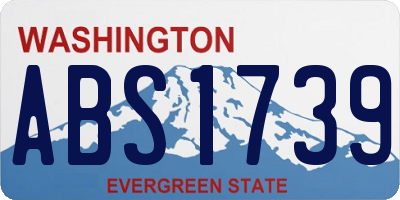 WA license plate ABS1739