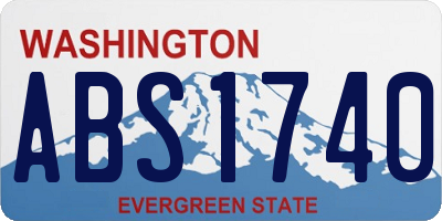 WA license plate ABS1740