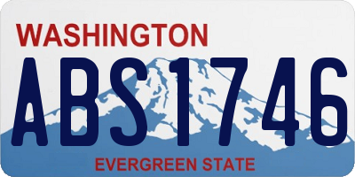 WA license plate ABS1746