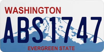 WA license plate ABS1747