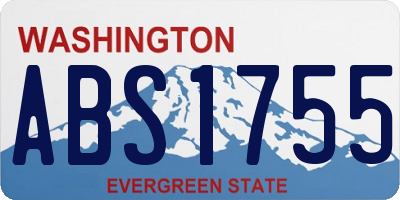 WA license plate ABS1755