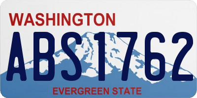 WA license plate ABS1762