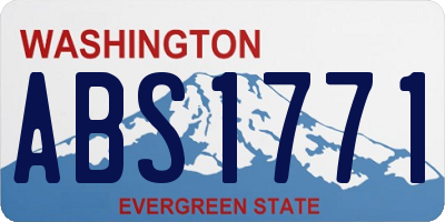 WA license plate ABS1771