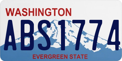 WA license plate ABS1774