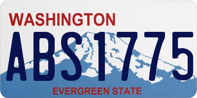 WA license plate ABS1775
