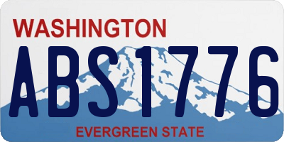 WA license plate ABS1776