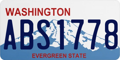 WA license plate ABS1778