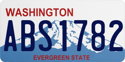 WA license plate ABS1782