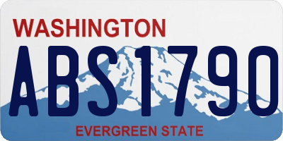 WA license plate ABS1790