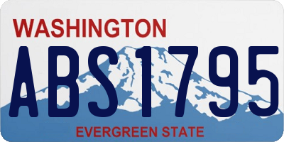 WA license plate ABS1795