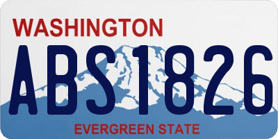 WA license plate ABS1826