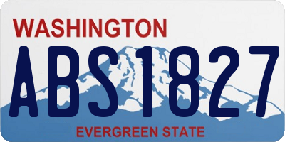 WA license plate ABS1827