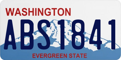 WA license plate ABS1841