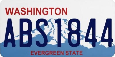 WA license plate ABS1844