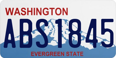 WA license plate ABS1845