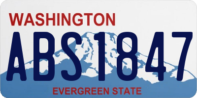 WA license plate ABS1847