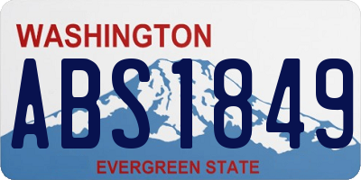 WA license plate ABS1849