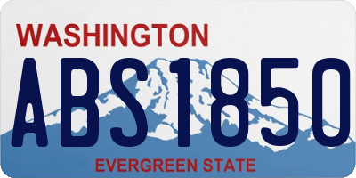 WA license plate ABS1850