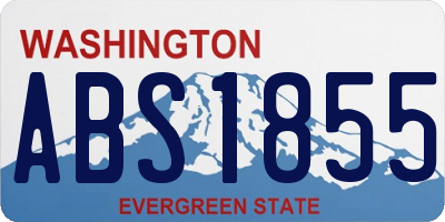 WA license plate ABS1855