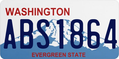 WA license plate ABS1864