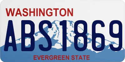 WA license plate ABS1869