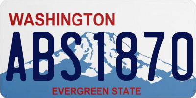 WA license plate ABS1870