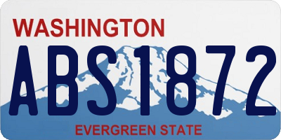 WA license plate ABS1872