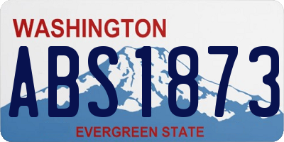 WA license plate ABS1873
