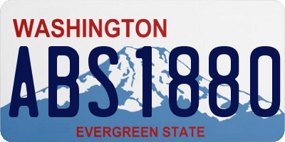 WA license plate ABS1880