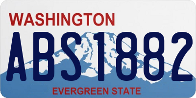 WA license plate ABS1882