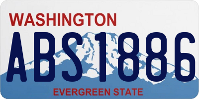 WA license plate ABS1886