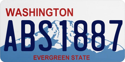WA license plate ABS1887