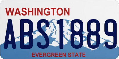 WA license plate ABS1889