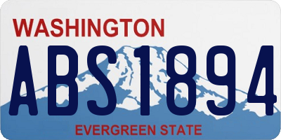 WA license plate ABS1894
