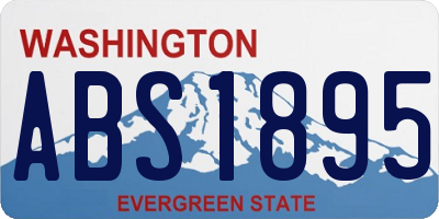 WA license plate ABS1895