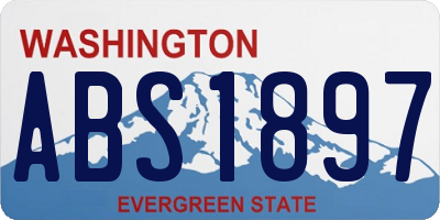 WA license plate ABS1897