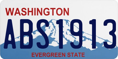 WA license plate ABS1913