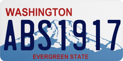 WA license plate ABS1917