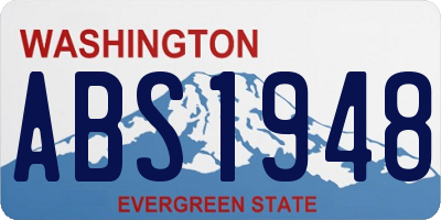 WA license plate ABS1948