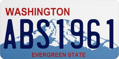 WA license plate ABS1961